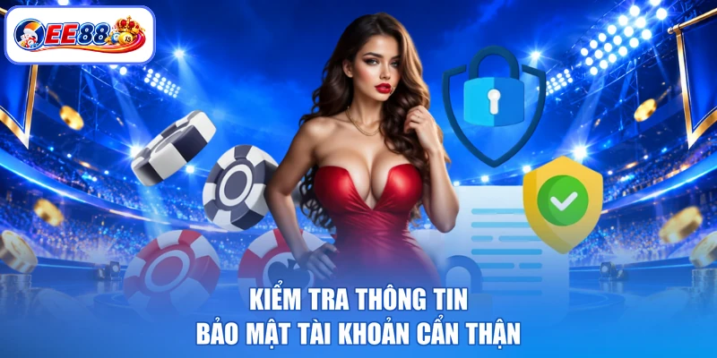 Kiểm tra thông tin bảo mật tài khoản cẩn thận
